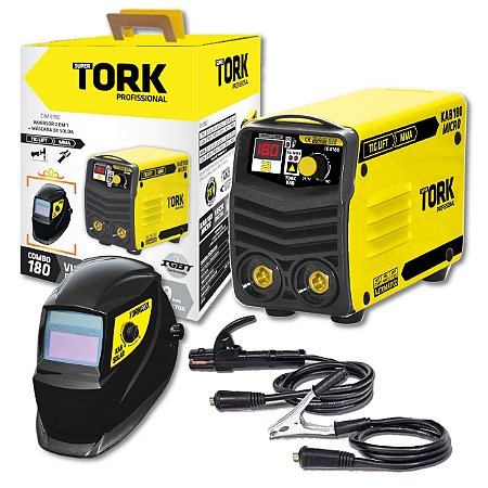 Inversor de Solda IE-6180 180A Mascara De Solda MSEA-901 com Escurecimento Automático Super 220V Tork