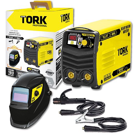 Inversor de Solda Super Tork IE-7180 180A+Máscara de Solda Automática BIVOLT