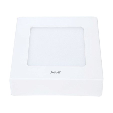 Painel LED de Sobrepor Quadrado 6W 4000K Luz Neutra Bivolt Avant