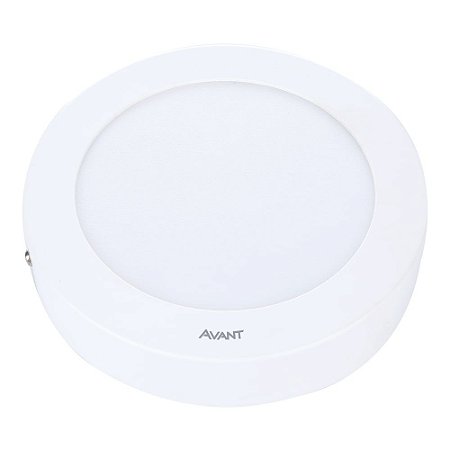 Painel LED de Sobrepor Redondo 12W 4000K Luz Neutra Bivolt Avant