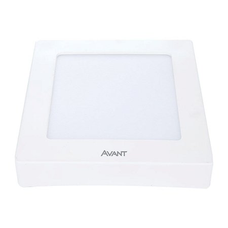 Painel LED de Sobrepor Quadrado 12W 6500K Luz Branca Bivolt Avant