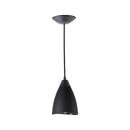 Pendente Pop Tulipa 1 Lâmpada E27 Preto Kin Light
