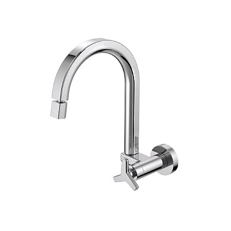 Torneira para Cozinha de Parede Bica Alta City Chrome 00876606 Docol