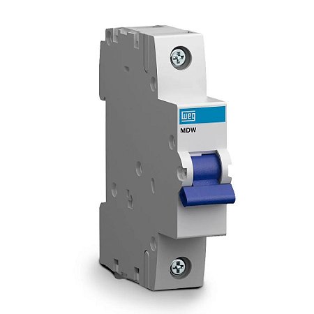 Disjuntor Unipolar MDW 25A Curva C Din Weg