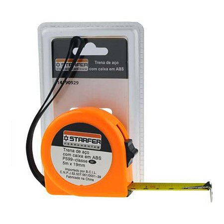 Trena 5m x 19mm Laranja Starfer
