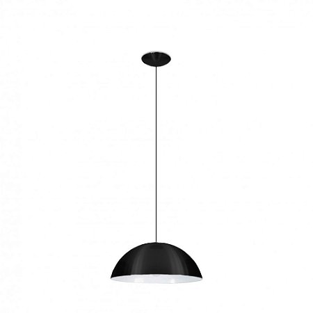 Pendente Pretoria 1 Lâmpada E-27 Preto Kin Light