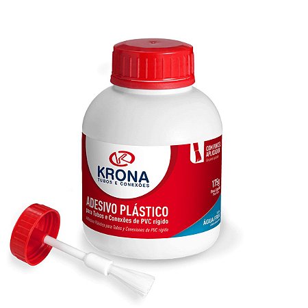 Adesivo para Tubos e Conexões PVC 175g com Pincel Krona