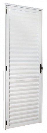Porta Palheta em Alumínio Branco 210x80 Esquerda 5717 Esquadrisul
