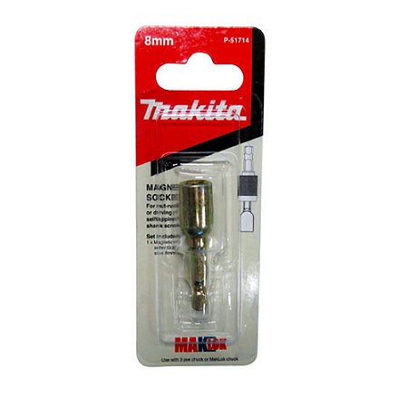 Soquete Magnético 8x50MM com Encaixe Sextavado 1/4" P-51714 Makita