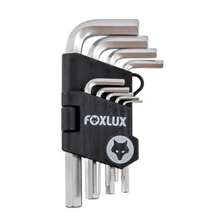 Jogo de Chave Allen 1,5 a 10mm 9 Peças Foxlux