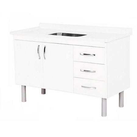 Gabinete de Cozinha Tóquio Branco 120cm 539215 Rorato