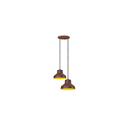 Pendente Viena 2 Lampada Café/ Amarelo  Kin