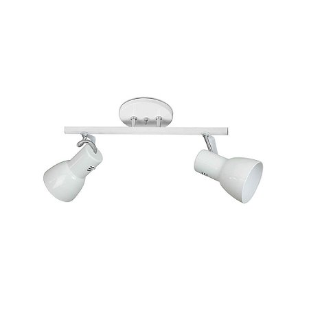 Spot Trilho Com 2 Lampada Branco Kin