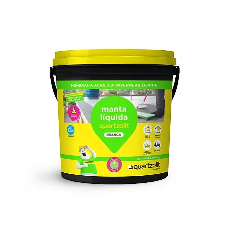 Impermeabilizante Manta Líquida Branca 4,5KG Quartzolit 211125