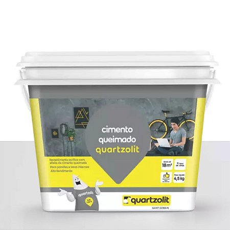 Cimento Queimado Cinza Claro 4,5KG Quartzolit