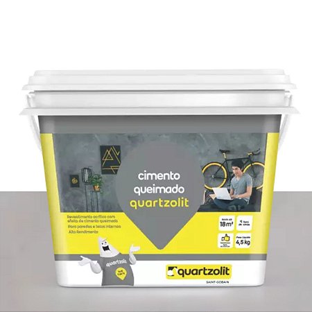 Cimento Queimado Cinza 4,5KG Quartzolit