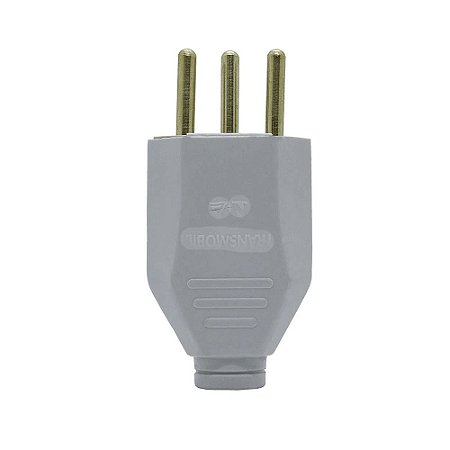 Plug Macho 2P+T 10A 180º Cinza B.Lux 887727