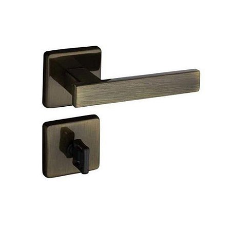 Fechadura Concept Banheiro Roseta Quadrada Bronze 40mm Pado