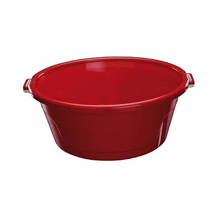Bacia De Plástico 25 Litros Bordo Branco Astra