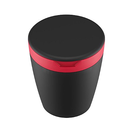 Cesto De Multiuso Com Tampa 2,7 Litros Preto Bordo Astra