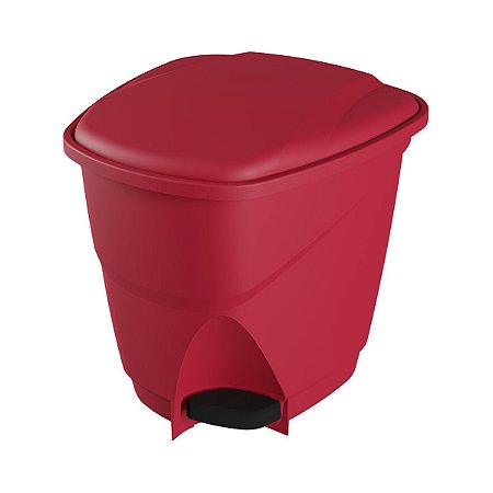 Lixeira Com Pedal 16 Litros Bordo Com Preto Astra