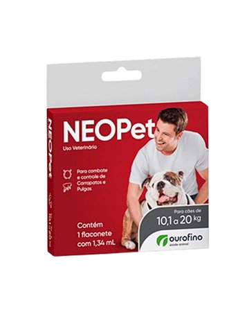Antipulgas e Carrapatos Neopet Ourofino para Cães 10,1Kg a 20Kg