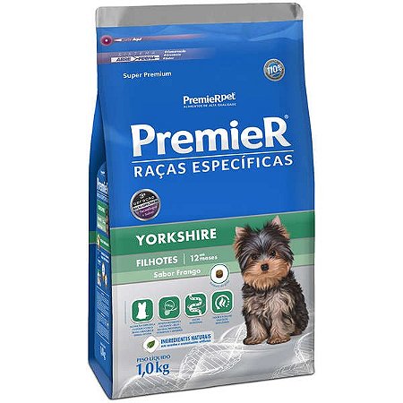 Ração Premier Raças Específicas Yorkshire para Cães Filhotes 1Kg