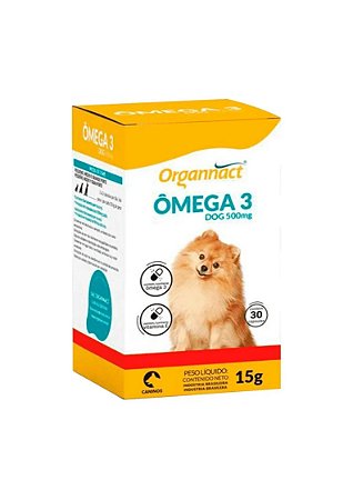 Ômega 3 Dog 500 mg Organnact 30 comprimidos