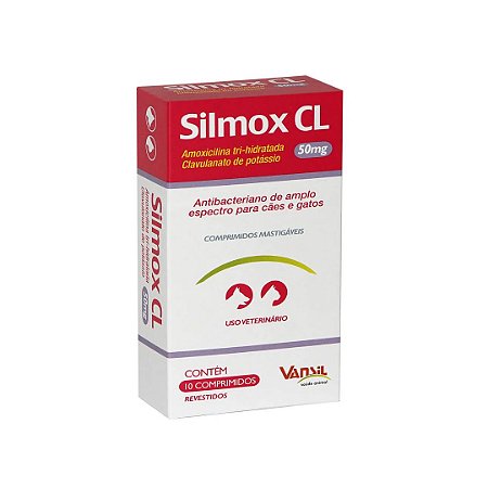 Silmox CL 50mg Antibiótico Vansil 10 comprimidos