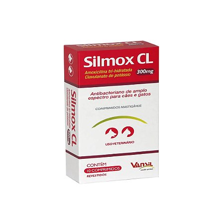 Silmox CL 300mg Antibiótico Vansil 10 comprimidos