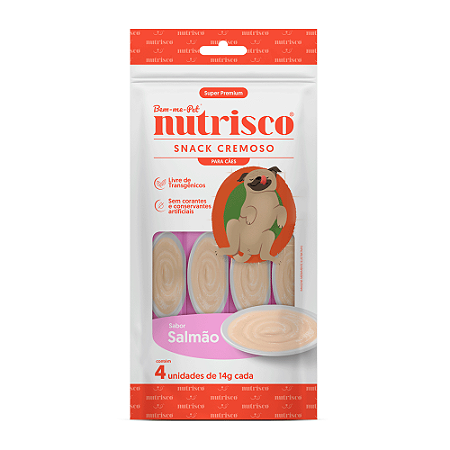 Petisco Nutrisco para cães sabor salmão 4 tubos 14g