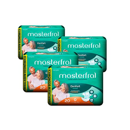 Fralda Geriátrica Masterfral Confort Econômica G (Kit com 120 unidades)