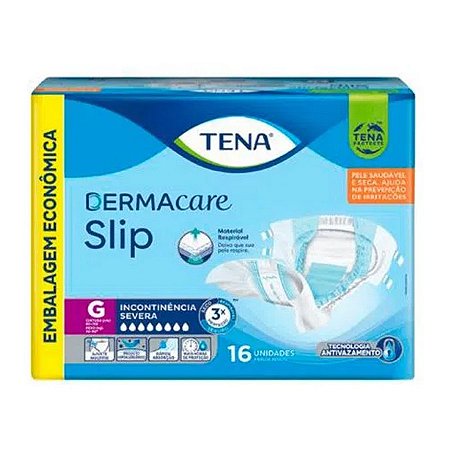 Fralda Geriátrica Tena Dermacare Slip G 16 Unidades