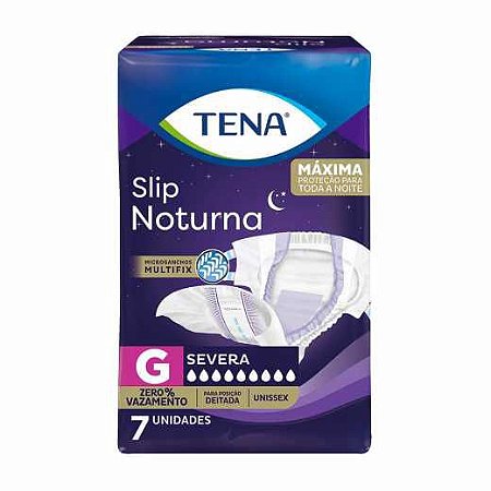 Fralda Geriátrica Tena Slip Noturna G 7 unidades