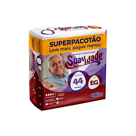 Fralda Geriátrica Suavidade Premium EG 44 Unidades