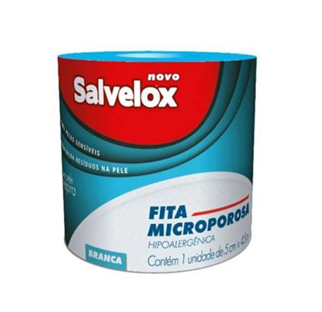 Esparadrapo Micropore Salvelox Branco 5cm x 4,5m