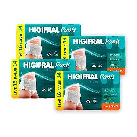 Roupa Íntima Higifral Pants G/EG (Kit com 64 unidades)