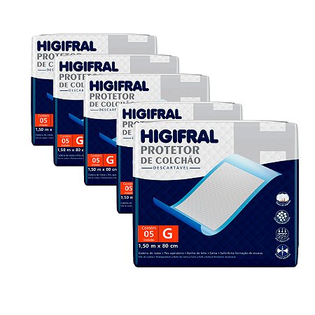 Protetor de Colchão Descartável Higifral (Kit com 40 Unidades)