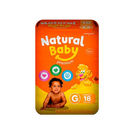 Fralda Infantil Natural Baby Premium G 18 Unidades