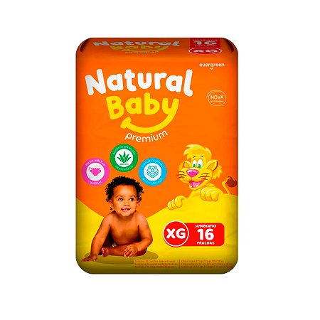 Fralda Infantil Natural Baby Premium XG 16 Unidades