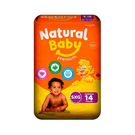 Fralda Infantil Natural Baby Premium SXG 14 Unidades