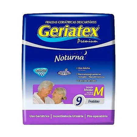 Fralda Geriátrica Geriatex Premium M 9 unidades