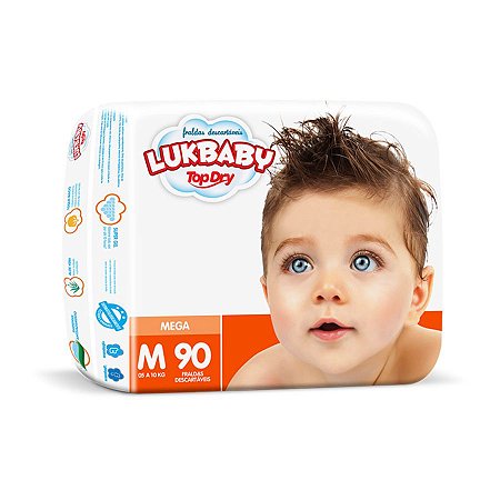 Fralda Infantil Luk Baby Jumbo M 90 unidades