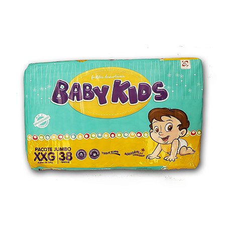 Fralda Infantil Baby Kids Jumbo XXG 38 unidades