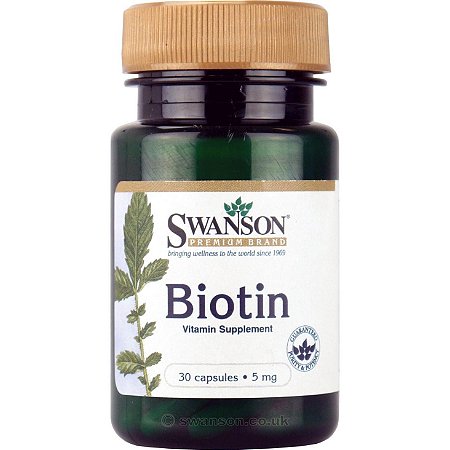 BIOTINA 5.000 MCG COM 30 CÁPSULAS DA SWANSON-IMPORTADO DOS USA A PRONTA ENTREGA NO BRASIL