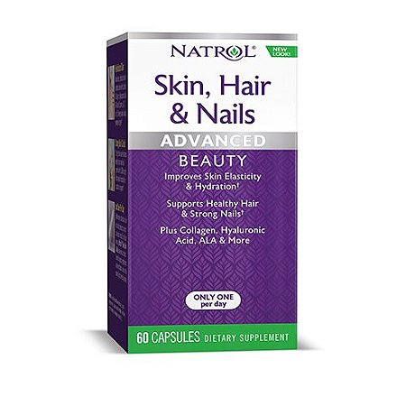 SKIN, HAIR & NAIL NATROL (PELE, CABELOS E UNHAS) VITAMINAS ESSENCIAIS - 1 AO DIA - PRODUTO IMPORTADO A PRONTA ENTREGA NO BRASIL