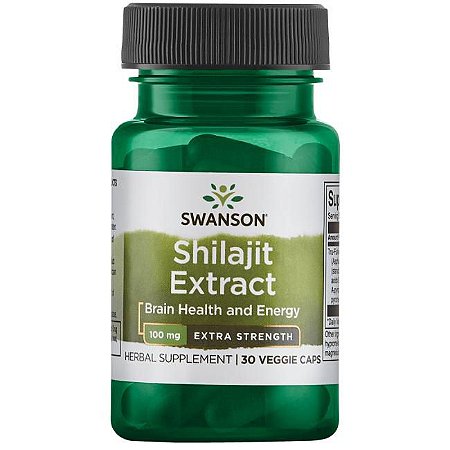 SHILAJIT EXTRATO 100MG DA SWANSON COM 30 CAPS VEGETARIANAS-IMPORTADA A PRONTA ENTREGA NO BRASIL