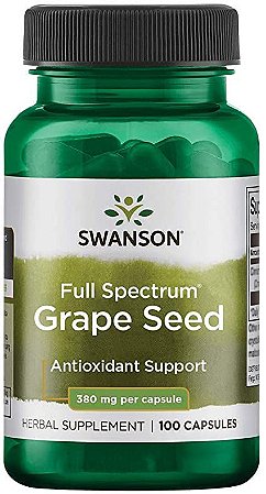 GRAPE SEED(SEMENTE DE UVA) DA SWANSON 380 MG COM 100 CAPSULAS-IMPORTADO DOS ESTADOS UNIDOS A PRONTA ENTREGA NO BRASIL