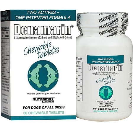DENAMARIN 225MG(S-ADENOSYLMETHIONINE) DA NUTRAMAX COM 30 TABLETS MASTIGÁVEIS-IMPORTADO DOS ESTADOS UNIDOS A PRONTA ENTREGA NO BRASIL