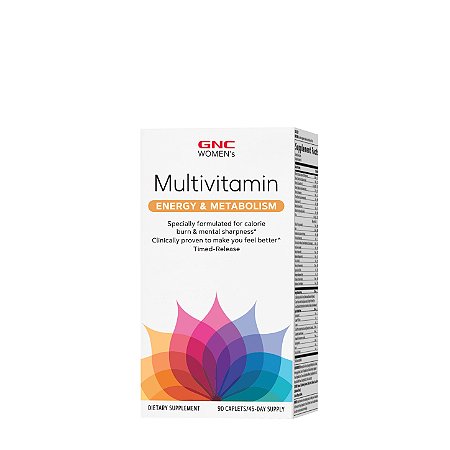 MULTIVITAMINICO ENERGY & METABOLISMO PARA MULHERES DA GNC COM 90 CAPLETS - IMPORTADO DOS ESTADOS UNIDOS A PRONTA ENTREGA NO BRASIL
